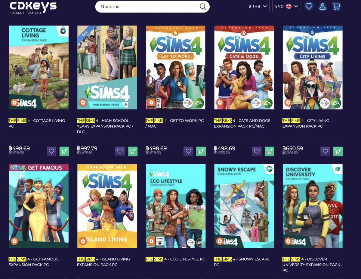 The Sims4 ลดกระหน่ำ ช่วง Black Friday ซื้อที่ไหนถึงได้ราคาถูกที่สุด